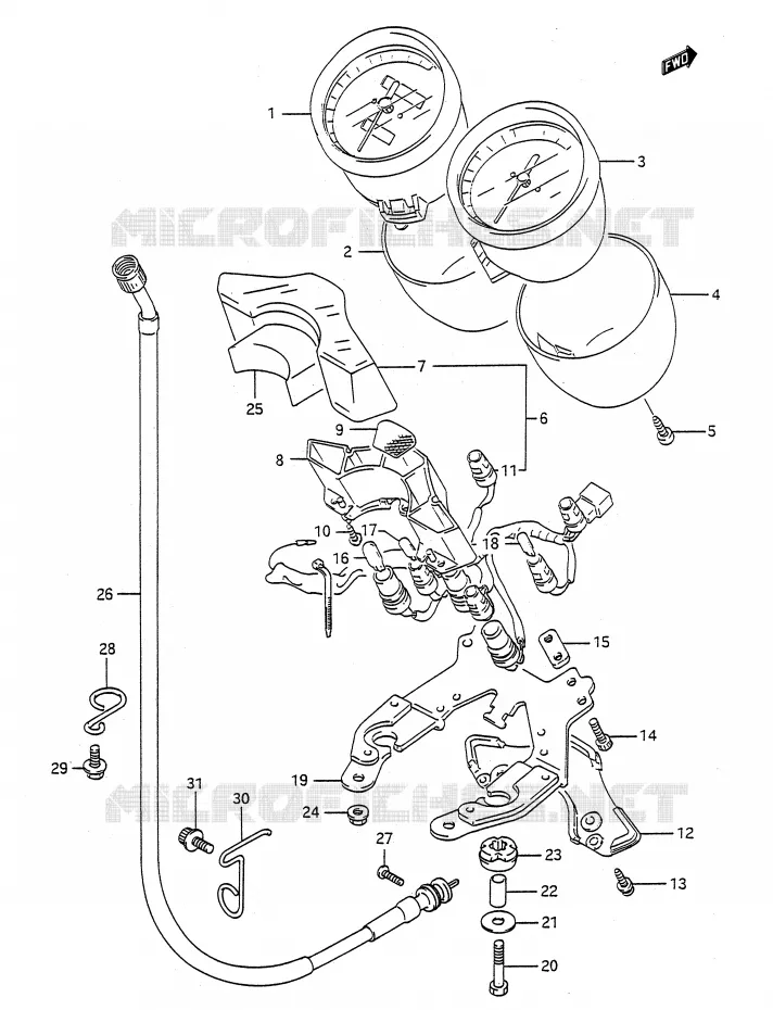 COMPTEUR Suzuki MOTO 400 BANDIT-N 1991  GSF400M(E28)