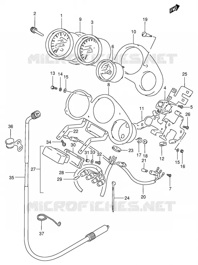 COMPTEUR Suzuki MOTO 400 GSX-R 1993  GSX-R400RP(E30)