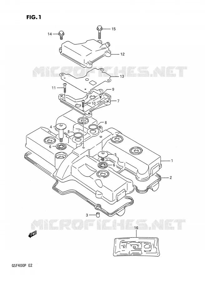 COUVERCLE DE CULASSE Suzuki MOTO 400 BANDIT 1992  GSF400N(E2)