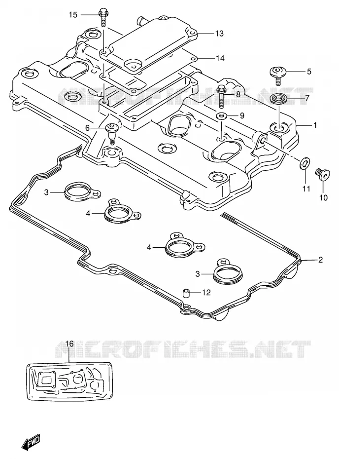 COUVERCLE DE CULASSE Suzuki MOTO 600 BANDIT 1996  GSF600SUT(E2)