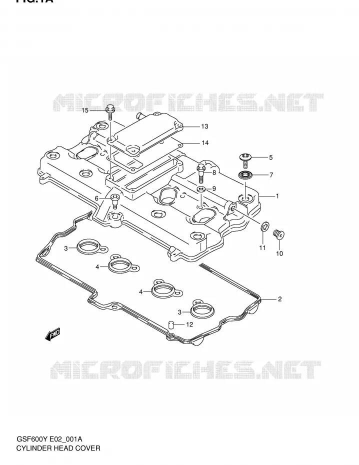 COUVERCLE DE CULASSE Suzuki MOTO 600 BANDIT 2002  GSF600SK2(E2)