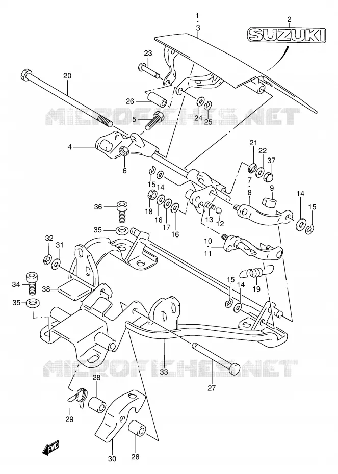 COUVERCLE Suzuki MOTO 250 GSX 1997  GSX250FV(E24)