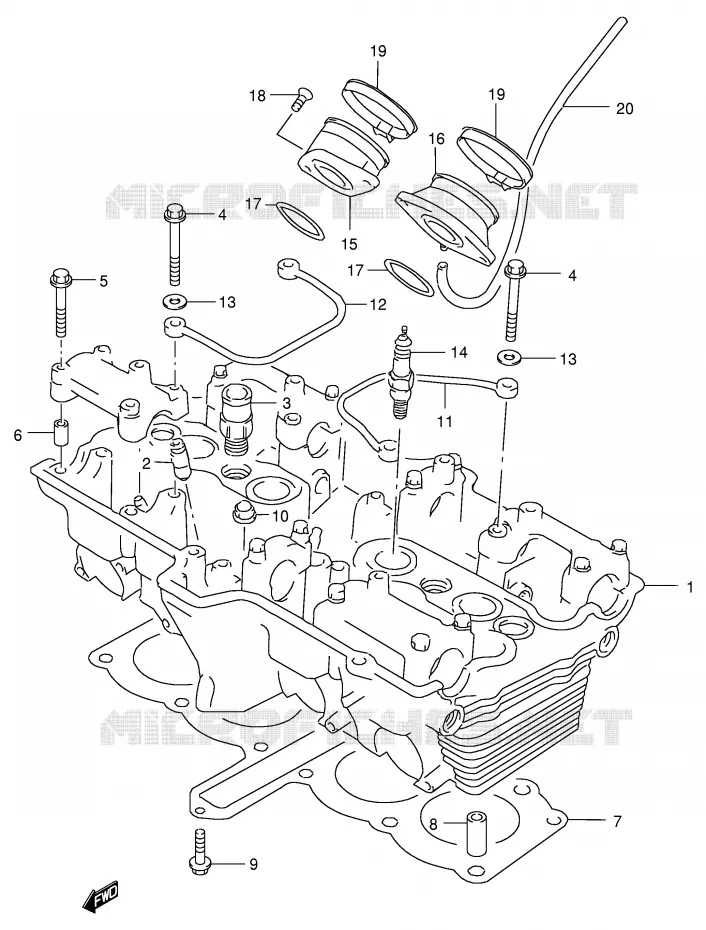 CULASSE Suzuki MOTO 400 GSX-R 1992  GSX-R400RN(E30)