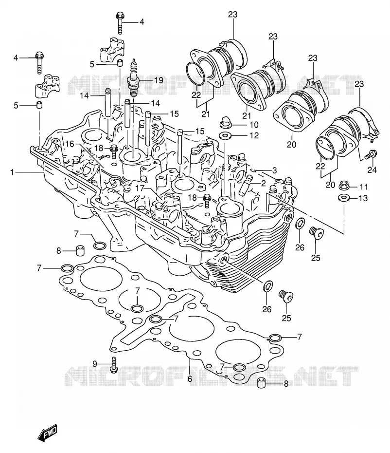 CULASSE Suzuki MOTO 600 BANDIT 1996  GSF600T(E2)