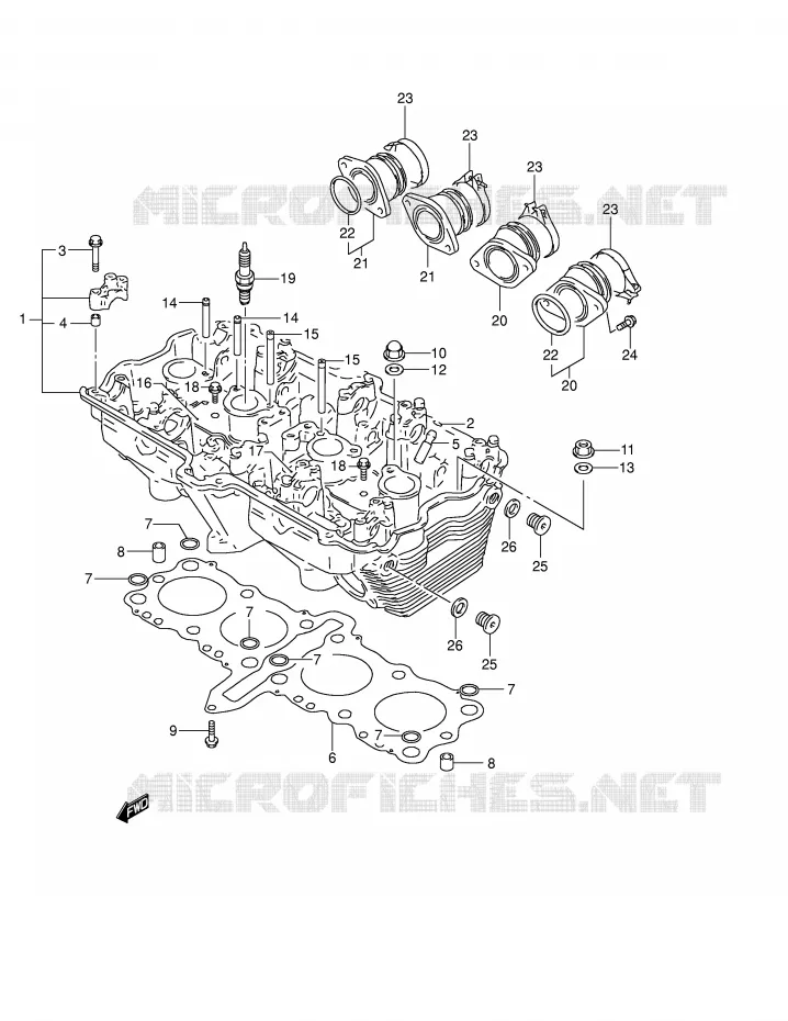 CULASSE Suzuki MOTO 600 BANDIT 2004  GSF600SK4(E2)