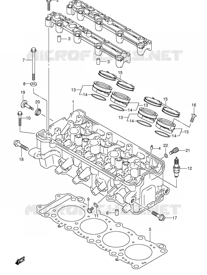CULASSE Suzuki MOTO 600 GSX-R 2001  GSX-R600U1K1(E2)