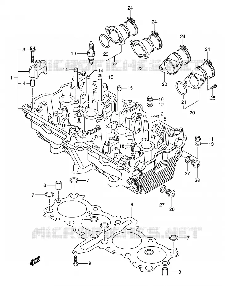 CULASSE Suzuki MOTO 650 BANDIT 2006  GSF650K6(E2)