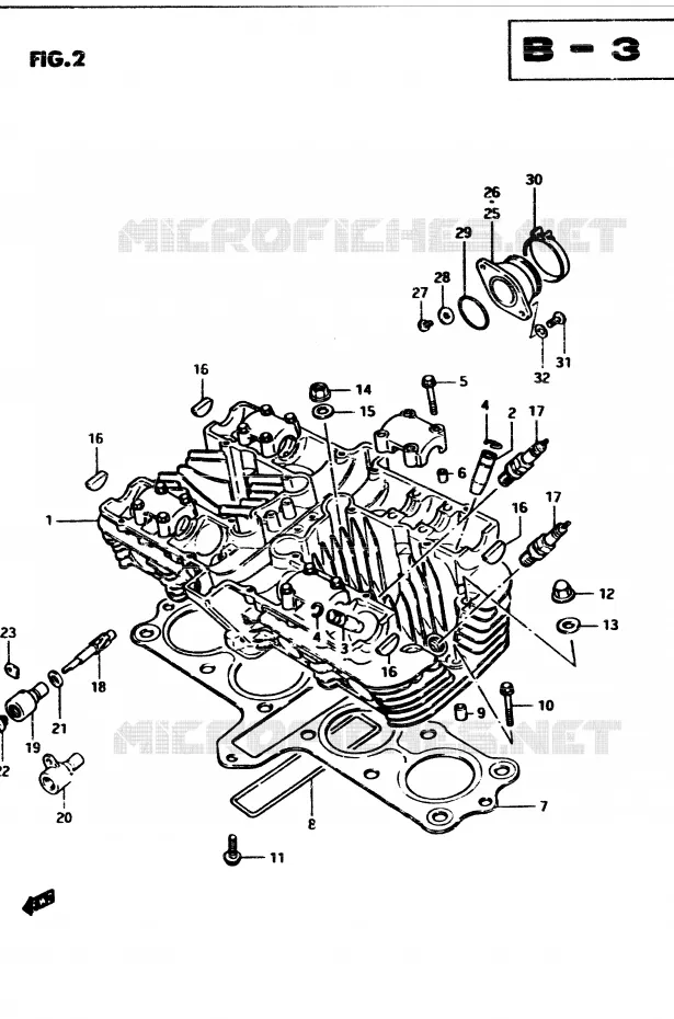 CULASSE Suzuki MOTO 850 GS 1982  GS850GZ(E1)