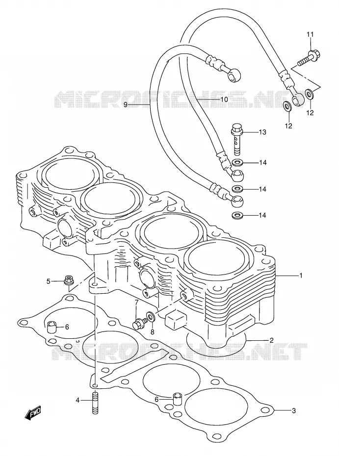 CYLINDRE Suzuki MOTO 1100 GSX-R 1996  GSX-R1100WT(E28)