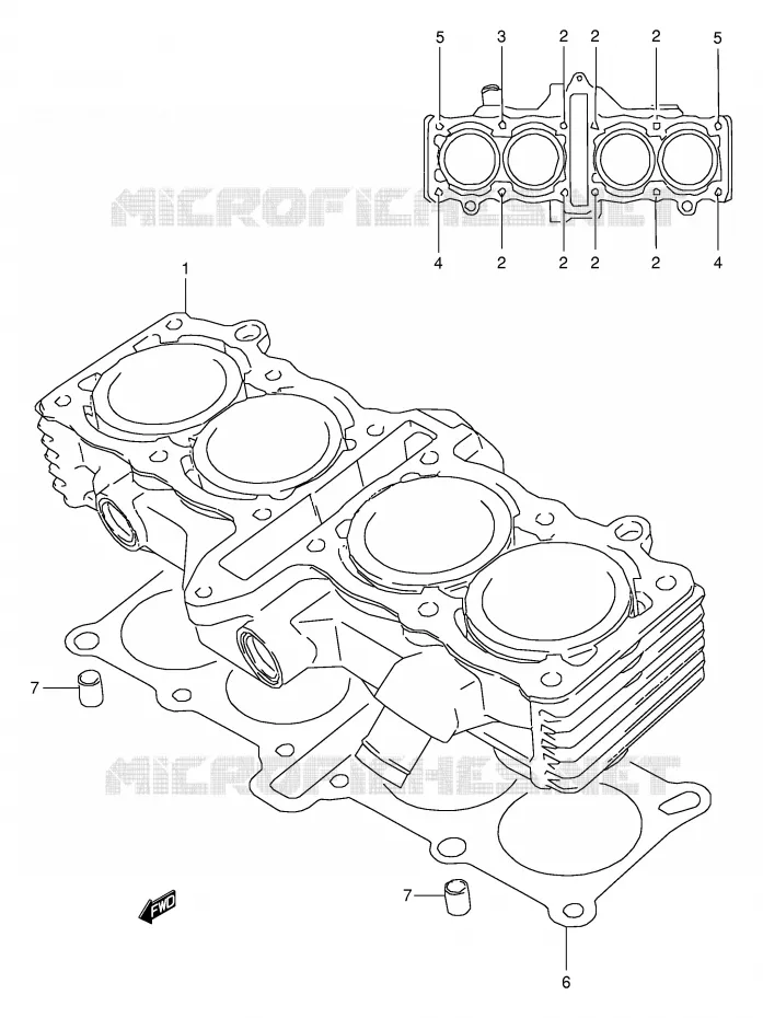 CYLINDRE Suzuki MOTO 250 BANDIT 2000  GSF250VY(E24)