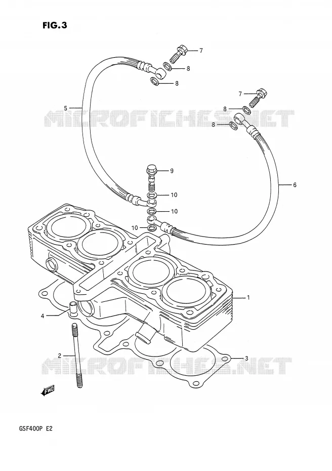 CYLINDRE Suzuki MOTO 400 BANDIT 1991  GSF400M(E2)