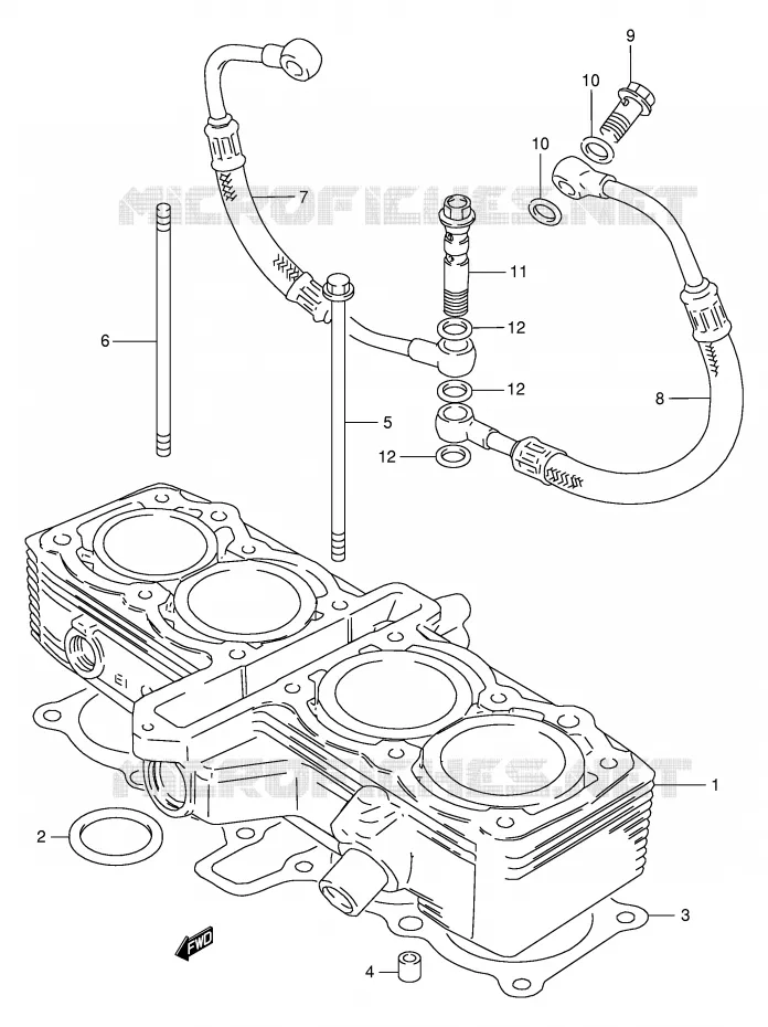 CYLINDRE Suzuki MOTO 400 BANDIT 1997  GSF400VV(E30)