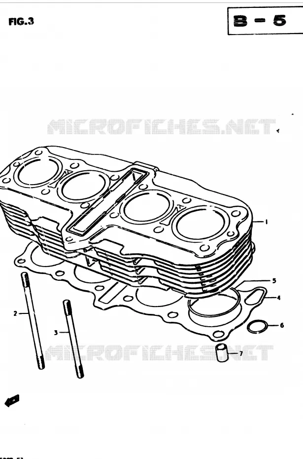 CYLINDRE Suzuki MOTO 850 GS 1982  GS850GZ(E1)
