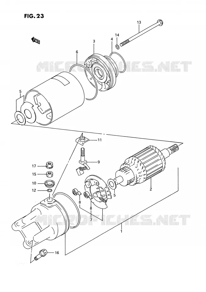 DEMARREUR (MODELE N/P) Suzuki MOTO 750 GSX-R 1994  GSX-R750WR(E2)