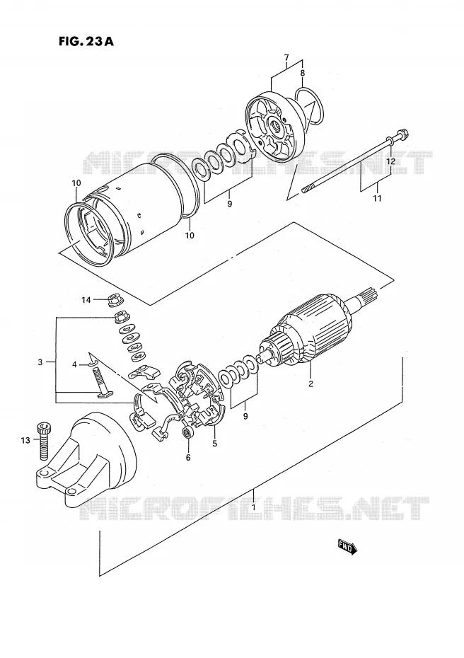 DEMARREUR (MODELE R/S) Suzuki MOTO 750 GSX-R 1994  GSX-R750WR(E2)