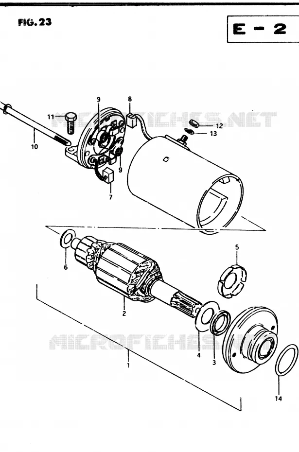 DEMARREUR (MODELE Z) Suzuki MOTO 250 GSX 1982  GSX250ESZ(Z/D)