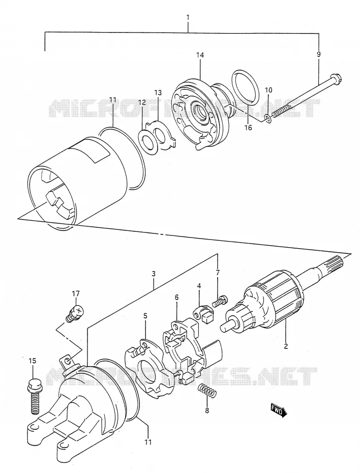 DEMARREUR Suzuki MOTO 400 BANDIT-N 1991  GSF400M(E28)