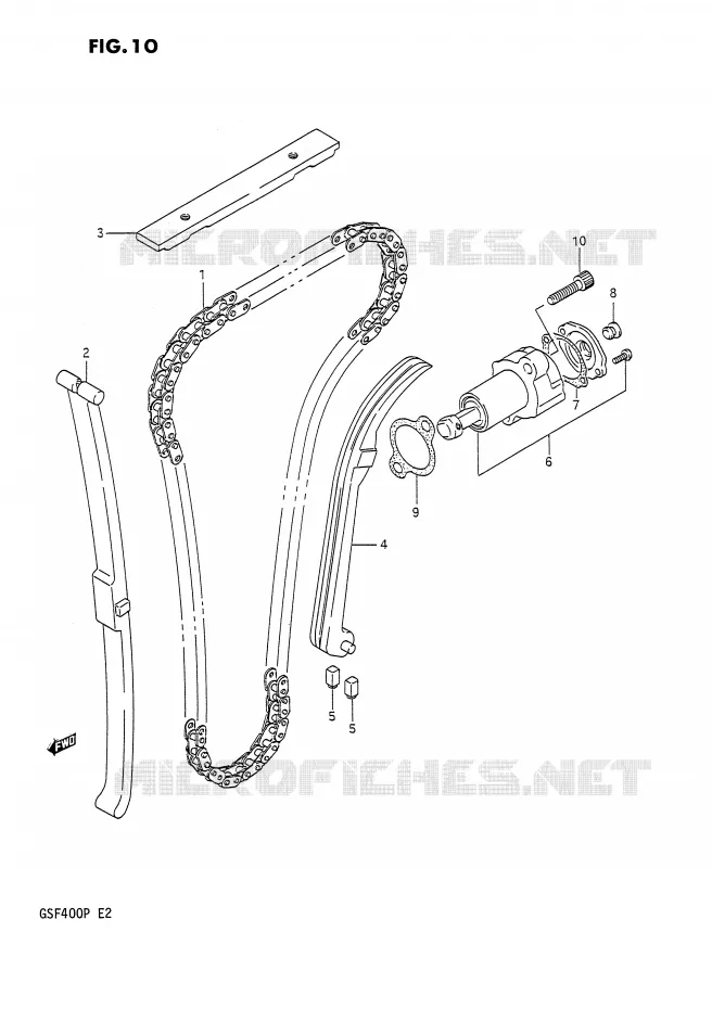 DISTRIBUTION Suzuki MOTO 400 BANDIT 1992  GSF400N(E2)