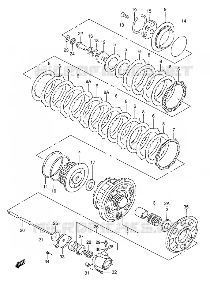 EMBRAYAGE Suzuki MOTO 1200 BANDIT 2000  GSF1200SY(E28)