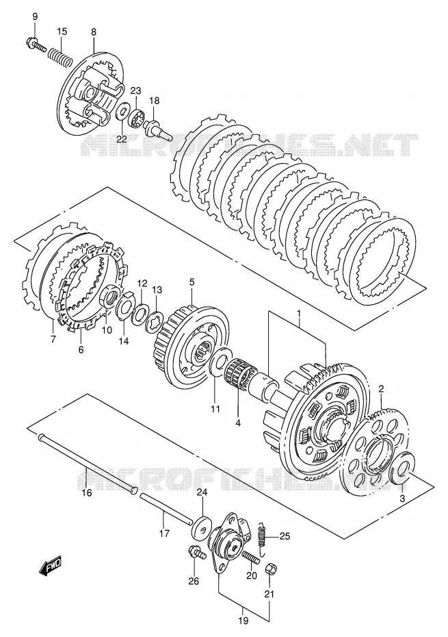 EMBRAYAGE Suzuki MOTO 600 BANDIT 1996  GSF600SUT(E2)