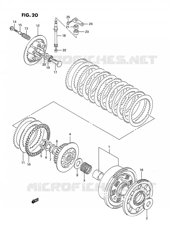 EMBRAYAGE Suzuki MOTO 750 GSX-R 1992  GSX-R750WN(E2)