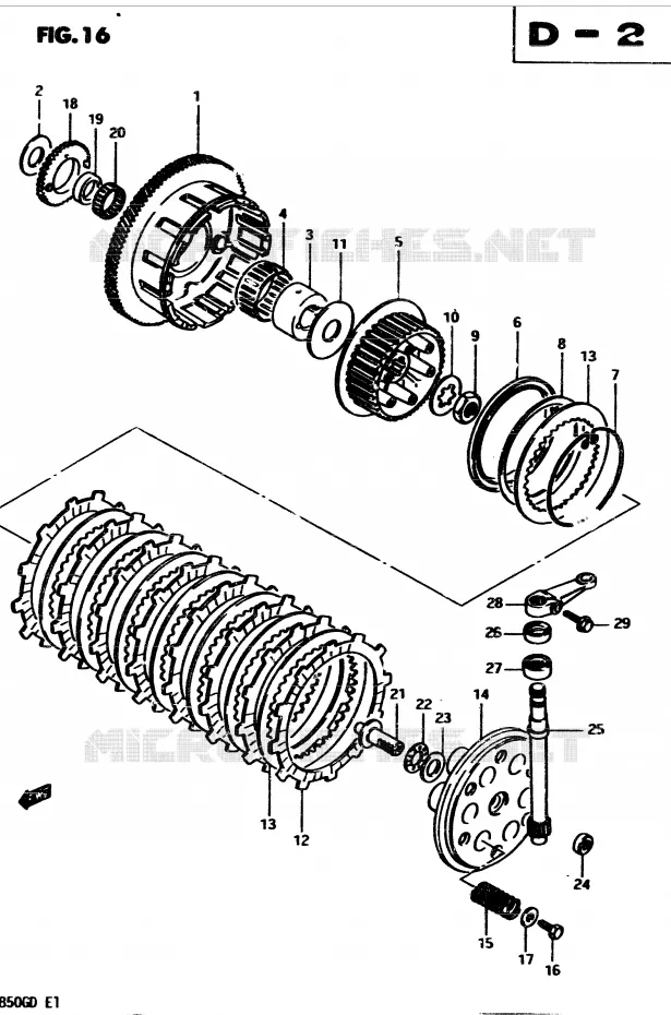EMBRAYAGE Suzuki MOTO 850 GS 1983  GS850GD(E1)