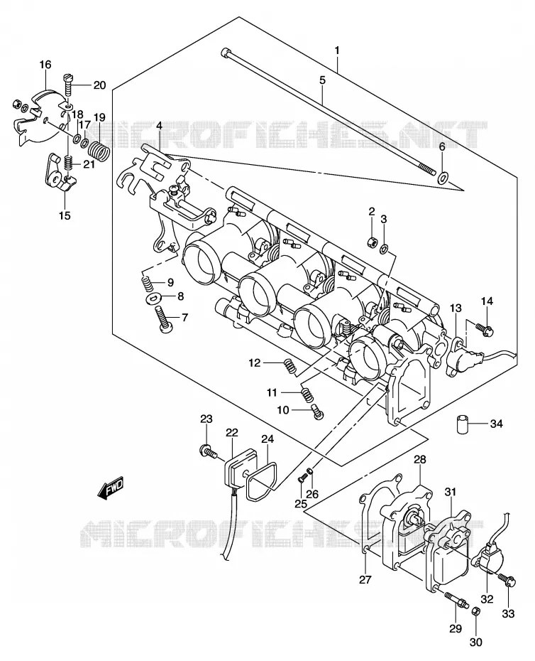 ENSEMBLE INJECTION Suzuki MOTO 600 GSX-R 2002  GSX-R600K2(E2)