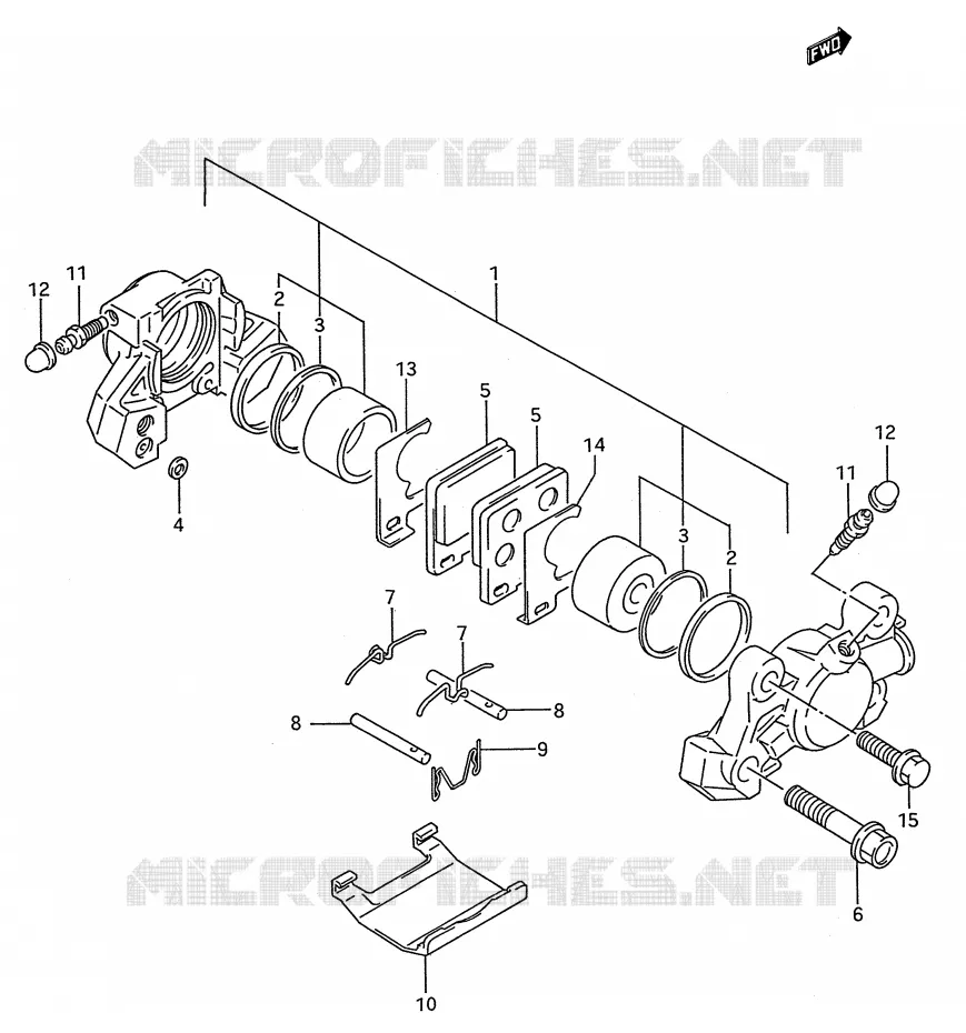 ETRIER DE FREIN ARRIERE (MODELE R/S) Suzuki MOTO 750 GSX-R 1994  GSX-R750WR(E28)