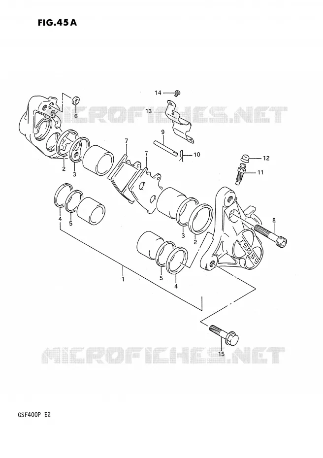 ETRIER DE FREIN AVANT (E22) Suzuki MOTO 400 BANDIT 1993  GSF400P(E2)