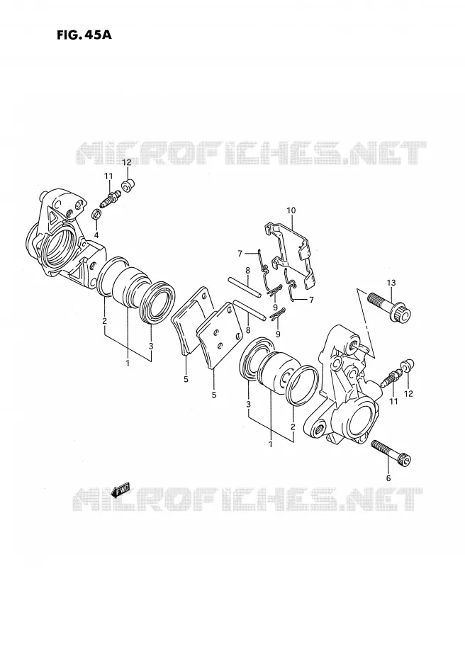 ETRIER DE FREIN AVANT (MODELE K/L/M/N) Suzuki MOTO 1100 GSX-F 1990  GSX1100FL(E2)
