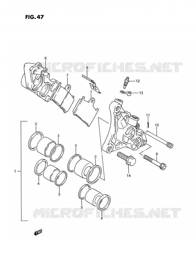 ETRIER DE FREIN AVANT (MODELE N/P) Suzuki MOTO 750 GSX-R 1995  GSX-R750WS(E2)
