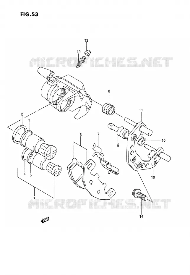 ETRIER DE FREIN AVANT Suzuki MOTO 1100 GSX-G 1991  GSX1100GM(E2)