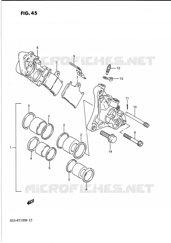 ETRIER DE FREIN AVANT Suzuki MOTO 1100 GSX-R 1991  GSX-R1100M(E1)