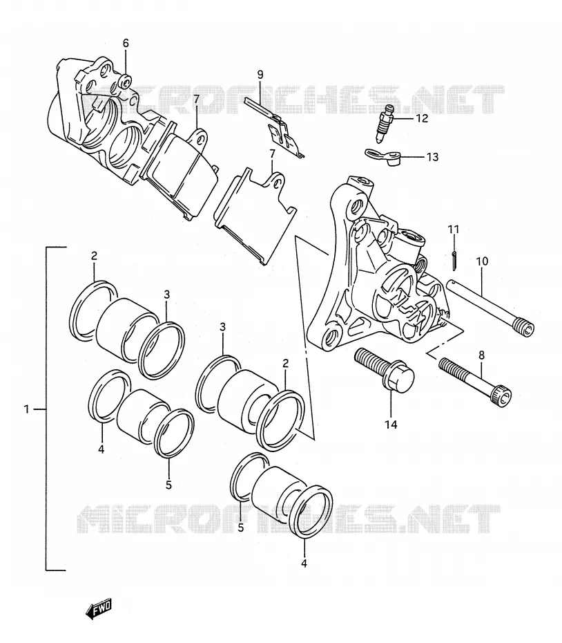 ETRIER DE FREIN AVANT Suzuki MOTO 1100 GSX-R 1992  GSX-R1100N(E28)