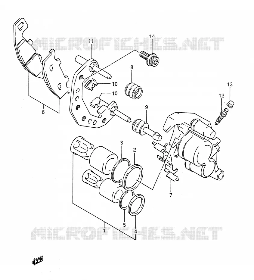 ETRIER DE FREIN AVANT Suzuki MOTO 400 BANDIT-N 1993  GSF400P(E28)