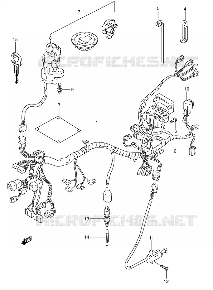 FAISCEAU ELECTRIQUE (GSF1200ST/SV/SW/SX/SY) Suzuki MOTO 1200 BANDIT 1998  GSF1200SW(E28)