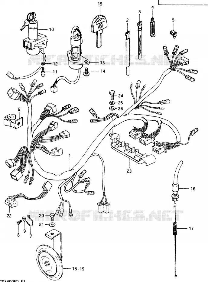 FAISCEAU ELECTRIQUE Suzuki MOTO 400 GSX 1983  GSX400FD