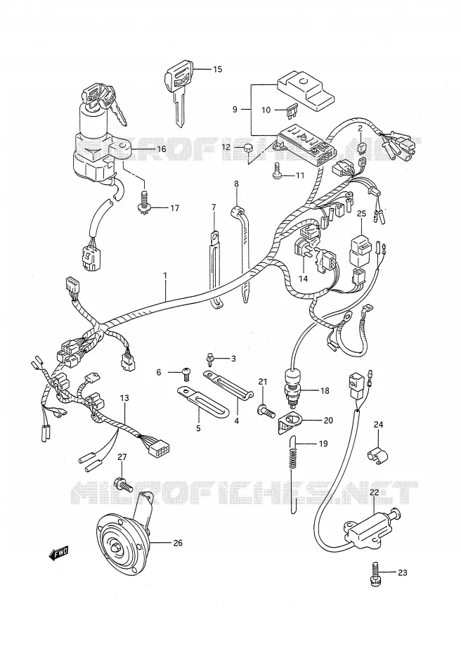 FAISCEAU ELECTRIQUE Suzuki MOTO 750 GSX-R 1991  GSX-R750M(E28)