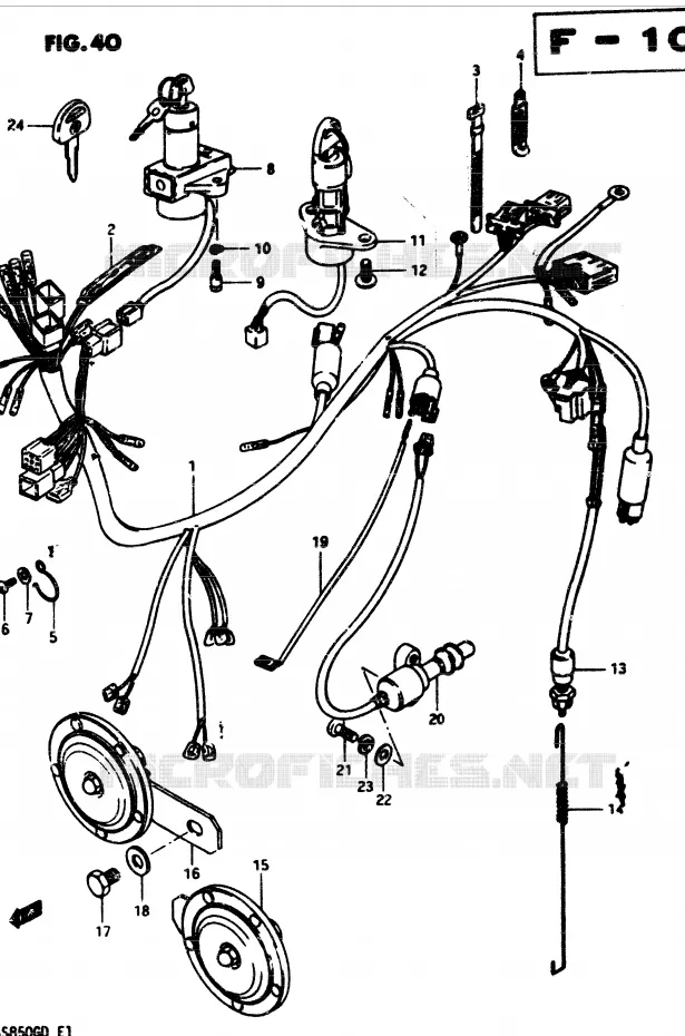 FAISCEAU ELECTRIQUE Suzuki MOTO 850 GS 1983  GS850GD(E1)