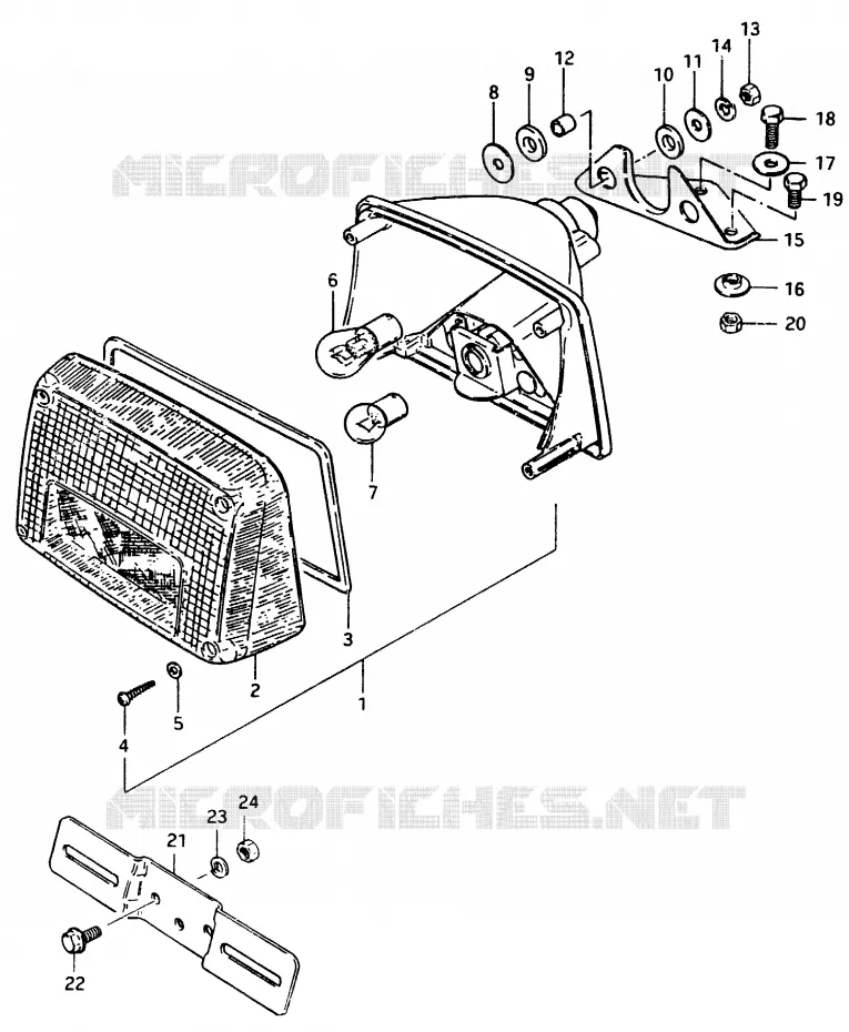FEU ARRIERE (E34) Suzuki MOTO 400 GSX 1983  GSX400FD