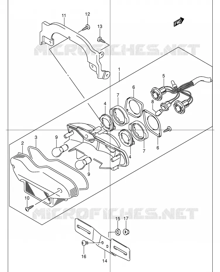 FEU ARRIERE Suzuki MOTO 1200 BANDIT 2003  GSF1200K3(E2)