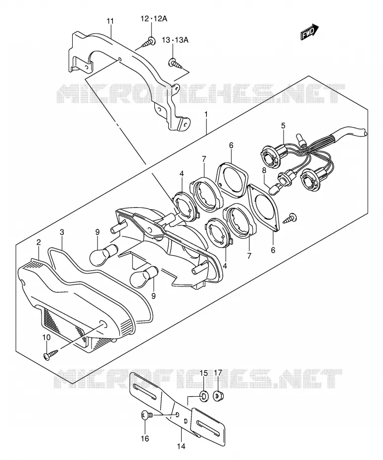 FEU ARRIERE Suzuki MOTO 600 BANDIT 2000  GSF600UY(E2)