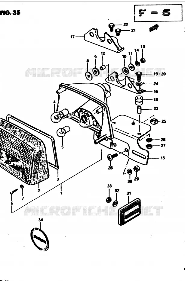 FEU ARRIERE Suzuki MOTO 850 GS 1983  GS850GD(E1)