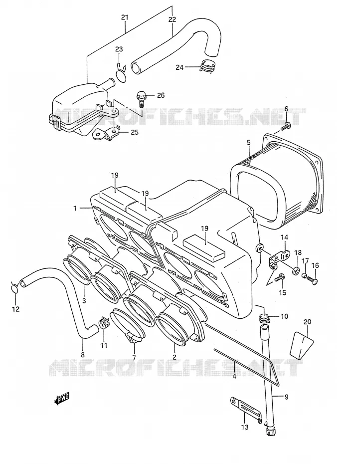 FILTRE A AIR Suzuki MOTO 1100 GSX-R 1992  GSX-R1100N(E28)