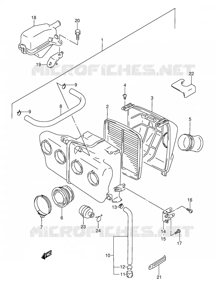 FILTRE A AIR Suzuki MOTO 1100 GSX-R 1997  GSX-R1100WV(E28)