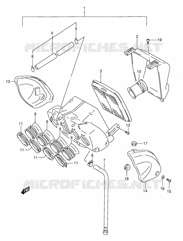 FILTRE A AIR Suzuki MOTO 1200 BANDIT 1998  GSF1200SW(E28)