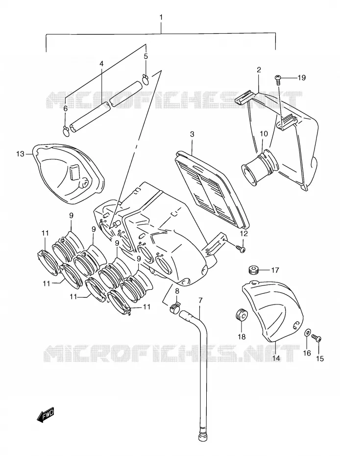 FILTRE A AIR Suzuki MOTO 1200 BANDIT 2000  GSF1200SY(E2)