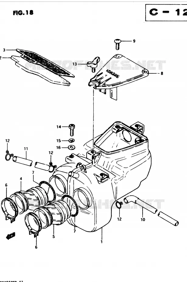 FILTRE A AIR Suzuki MOTO 250 GSX 1982  GSX250SZ(Z/D)