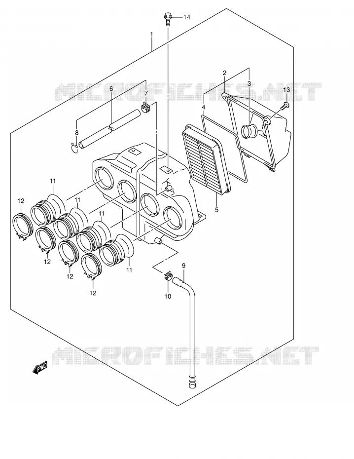 FILTRE A AIR Suzuki MOTO 600 BANDIT 2004  GSF600SUK4(E2)