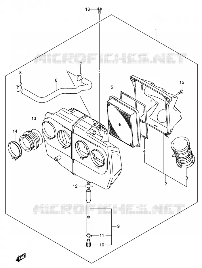 FILTRE A AIR Suzuki MOTO 650 BANDIT 2006  GSF650SAK6(E2)